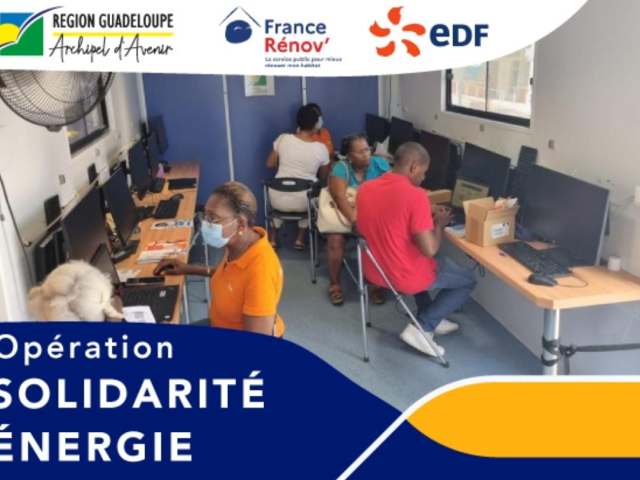 Opération Solidarité Energie avec le Cyberbus de la Région Guadeloupe